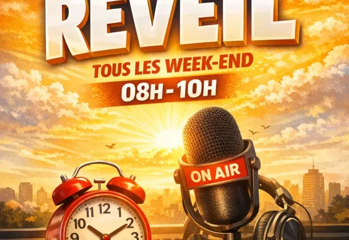 Affiche radio Le Bon Réveil au lever du soleil